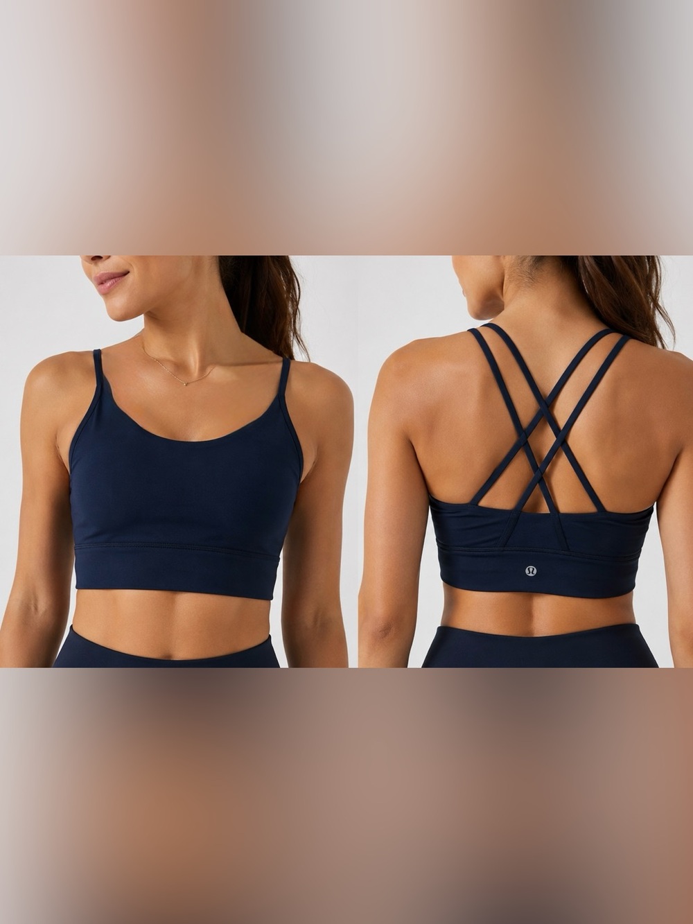 lululemon athletica Navy Strappy Crossback Sports Bra